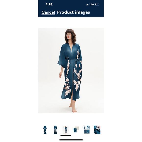 BABEYOND Kimono Robe Cover up with Box Long Floral Satin Sleepwear Silky Bathrob - Picture 1 of 16